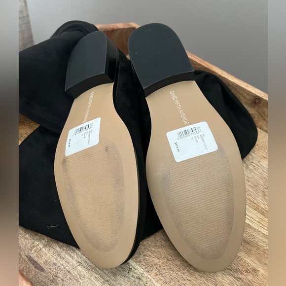 NWB SAKS FIFTH AVENUE Ida Micro-Suede Over-The-Knee Boots: Size 10 - Picture 7 of 9